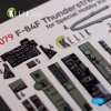 KELIK K72079 F-84F Thunderstreak interior 3D decals for Special Hobby kit 1/72